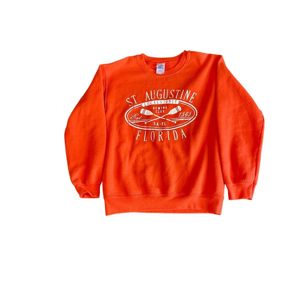 St Augustine Florida Rowing Sweatshirt Crewneck Pullover Vintage Style-Small